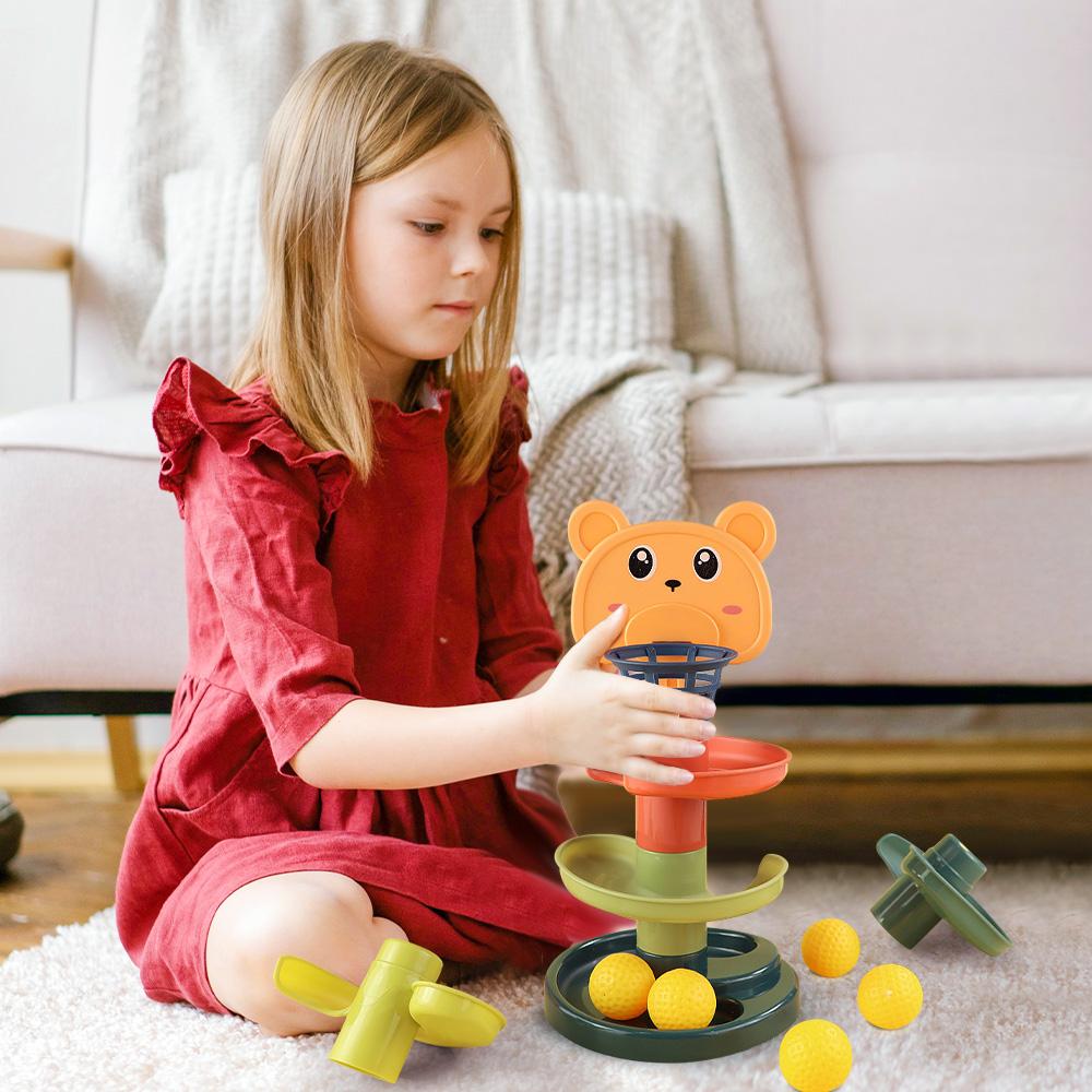Детские игрушки, катящийся шарик, башня, ранняя развивающая игрушка для детей, вращающаяся дорожка, образовательный подарок для ребенка, складывающаяся игрушка для детей