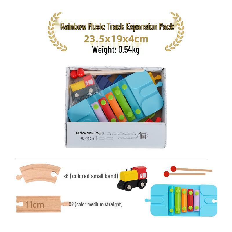 Wooden Electric Train Track Building Blocks - Compatible with Thomas
