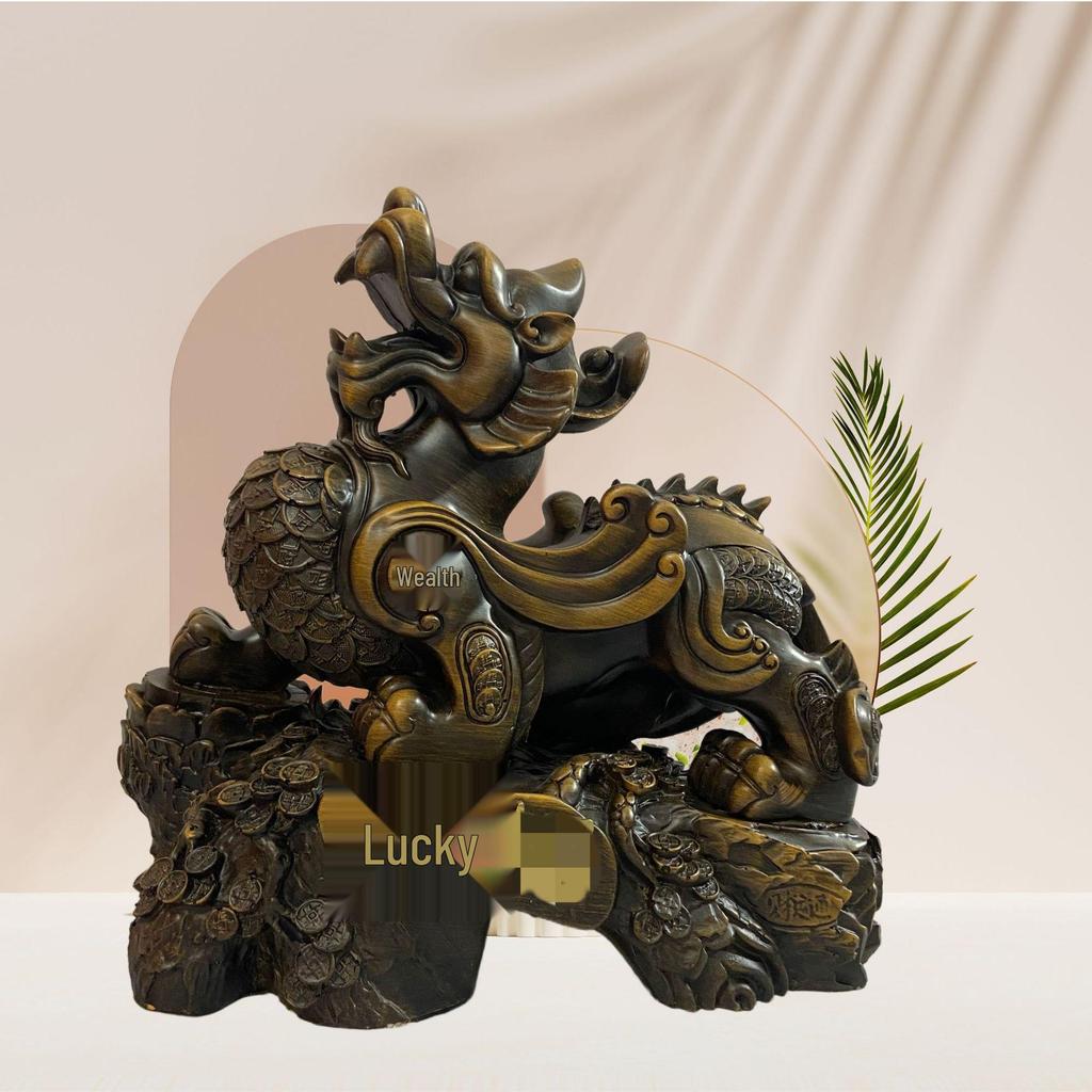 Pixiu Wealth-Attracting Ornaments: Pikachu Pair for Office or Shop Décor