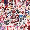 New 50pcs High School DXD Anime Stickers Anime Sexy Girls PVC Graffiti Car Stickers For Laptop Suitcase Skateboard Luggage Decal DIY