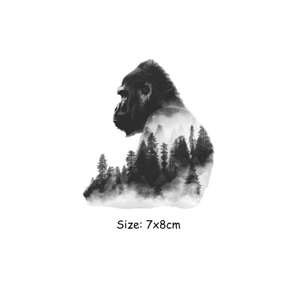 Творческие животные с пейзажем Термоперевод Винил Лесные животные Parches Ropa Футболки Толстовки Сделай Сам Одежда Наклейки Пользовательские