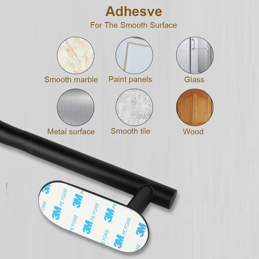 No Hole Punch Paper Towel Holder Self Adhesive Roll Paper Storage Rack Bathroom