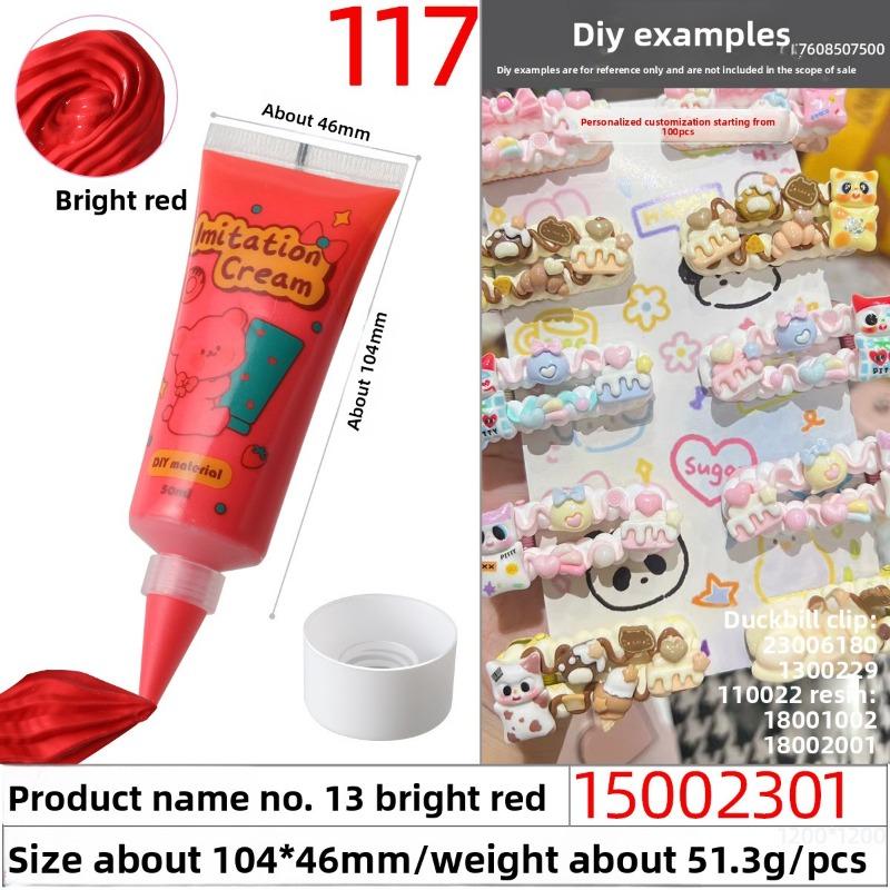 50g Eco-friendly and Easy-to-squeeze Simulated Cream Glue, Handcrafted Cream Glue Oil Glue