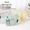 Mesh Cosmetic Bag Dopamine Sundries Storage Pouch Portable Zipper Coin Purse  Travel