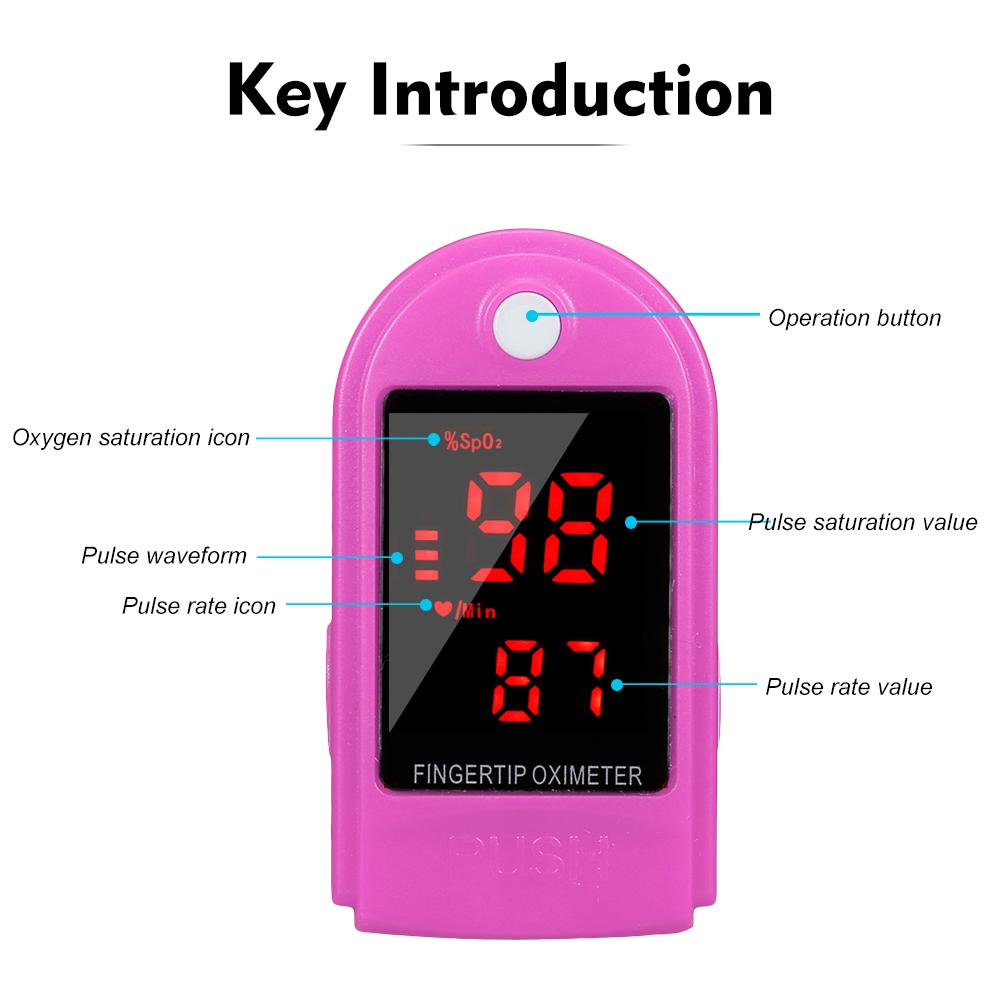 Пульсоксиметр на палец со светодиодным цифровым дисплеем для измерения частоты пульса, насыщения крови кислородом, мониторинга в палате, домашнего здравоохранения