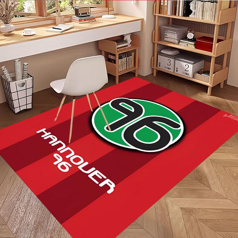 Hannover 96 Football Print Rug, Washable Floor Carpet, For Entryway Dorm Laundry Room Office Study, Home Decor Birthday Christmas Gift