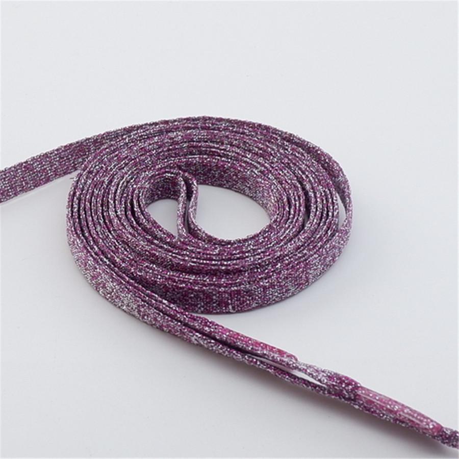 Двухслойные шнурки Starry Sky Gold & Silver с серебряными точками - блестящий ажурный вязаный дизайн