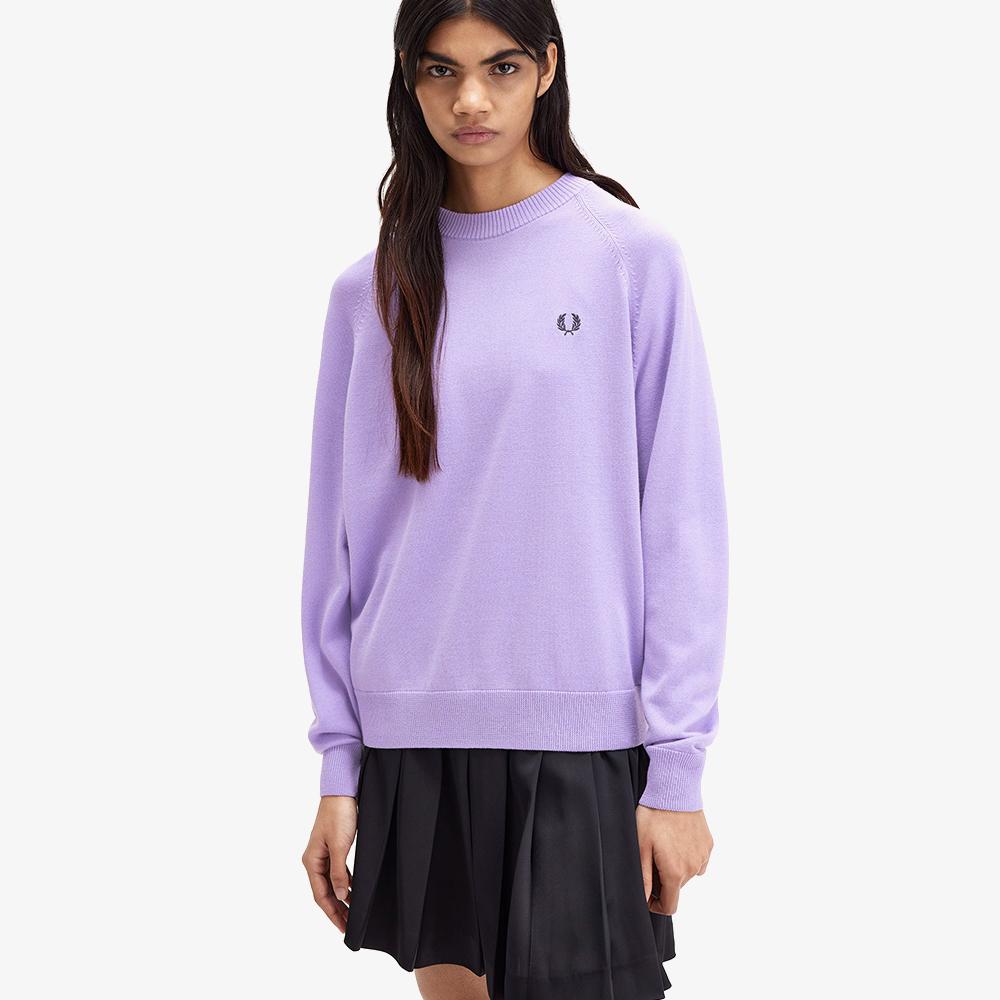 Fred Perry [Женский] Свитер с круглым вырезом из мериносовой шерсти (X19) Afpf2432117-X19