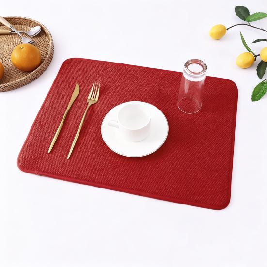Microfiber Drying Mat Super Absorbent Quick-Dry Dish Drying Pad for Kitchen Countertop Heat Resistant Dining Table Mat for Pots Pans Cups