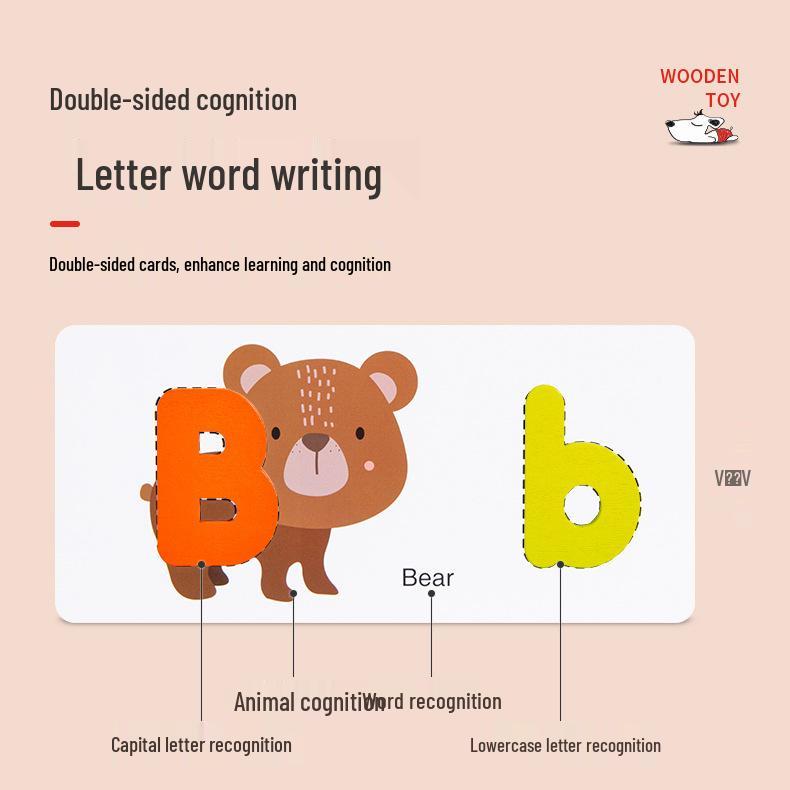 Kids' Wooden Alphabet & Spelling Learning Toys: Upper & Lowercase Educational Set