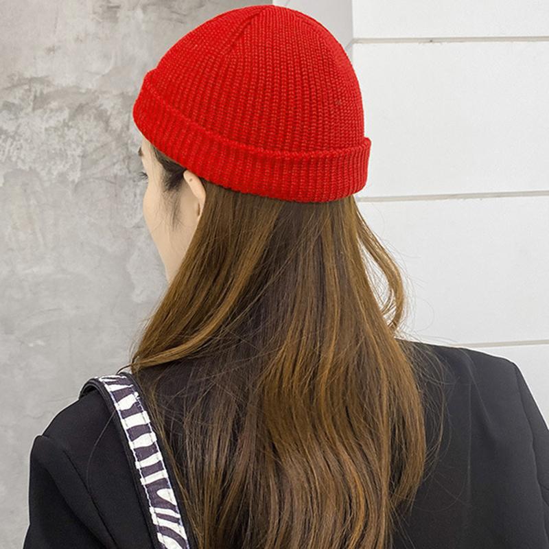 Женская повседневная шапка-бини, однотонная зимняя мягкая теплая зимняя шапка, вязаная крючком лыжная шапка, вязаная крючком шапка для сна, шапка-череп