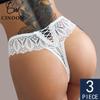 3Pcs/Lot Women Sexy Lace Panties Low-Rise Temptation Lingerie Female G String Transparent Underwear Hollow Out Briefs Intimates