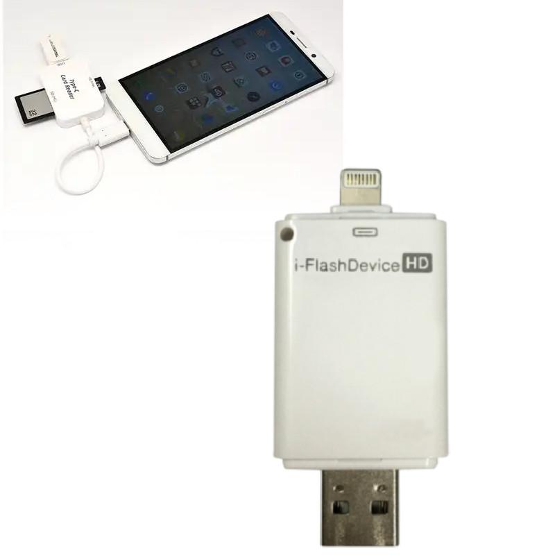USB-картридер Apple Lightning с поддержкой карт TF для Mac OS, с поддержкой MicroSD и совместимостью OTG, для фотографов