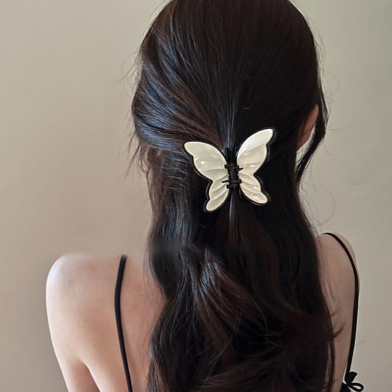 Новые акриловые заколки-краб в виде бабочки для женщин в корейском стиле, милые геометрические заколки-крабы, модные аксессуары для волос для девочек