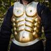 Greek Spartan Arena Cuirass Armor - Medieval Replica Defined Muscle Front & Back Roman Gladiator Adjustable Plate Armor | Brass