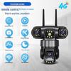 4G 360° Triple-Lens PTZ Camera, High-Def Panoramic Monitoring