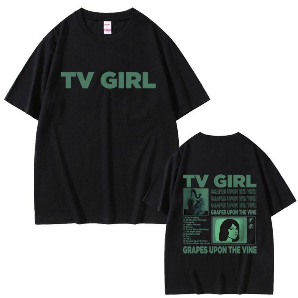 TV Girl Виноград на лозе Футболка French Exit Lovers Rock Футболки Кому это вообще интересно Оверсайз Футболка с круглым вырезом Мужские Крутые Футболки