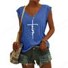 Летняя новая женская футболка с принтом Christian Jesus 3D, майки с буквенным принтом, модная футболка с коротким рукавом и V-образным вырезом, женские топы, футболки