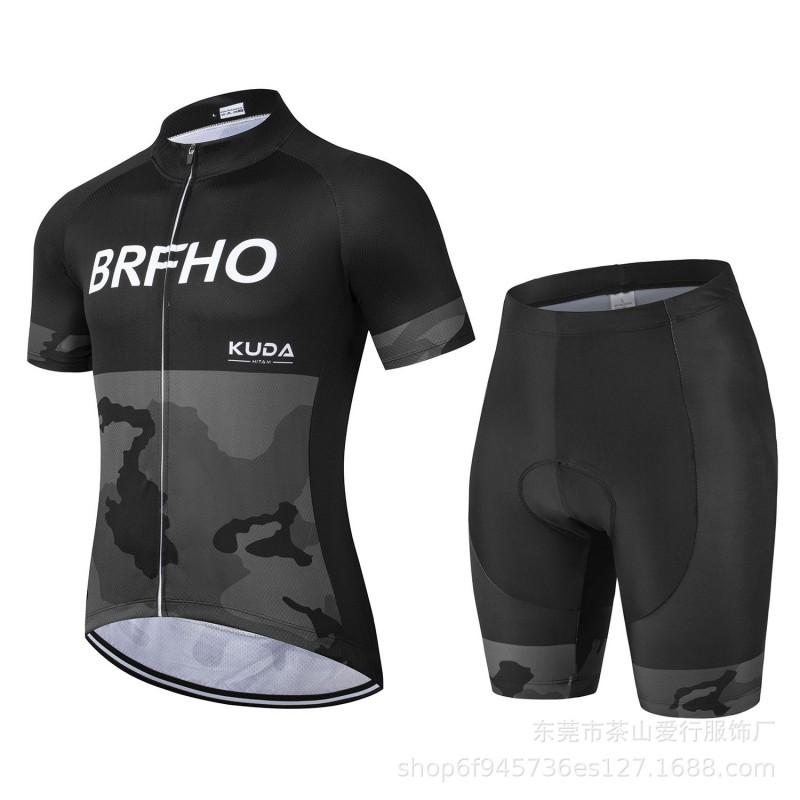 Men Women Cycling Jersey Set Short Sleeve Top Shorts Breathable Bike Wear