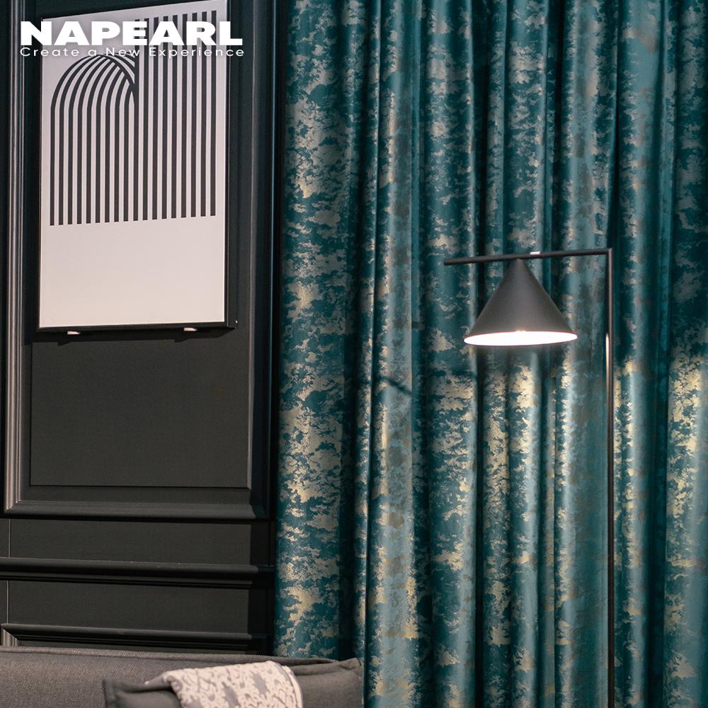 1 шт. NAPEARL 80% затемняющая роскошная бархатная ткань с горячим тиснением шторы для спальни гостиной домашнего декора