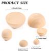 Diameter 12-25MM Half Wooden Beads Unfinished Natural Half Round Wood Balls Beads for DIY Paint Woodworking Christmas Decor