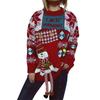 Women's Fashion Fall And Winter Christmas Loose Round Neck Pullover Knitted Sweater