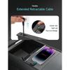 TPARTS Многопортовый USB-хаб для Tesla Model 3 Highland 2024+/Model Y Juniper 2025+, Скрытое в центральной консоли быстрое зарядное устройство с выдвижным кабелем для Model 3/Y