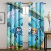 Тепловые шторы с рисунком животных из мультфильмов, затемняющие шторы для гостиной, для мальчиков и девочек, затемняющие оконные шторы для спальни