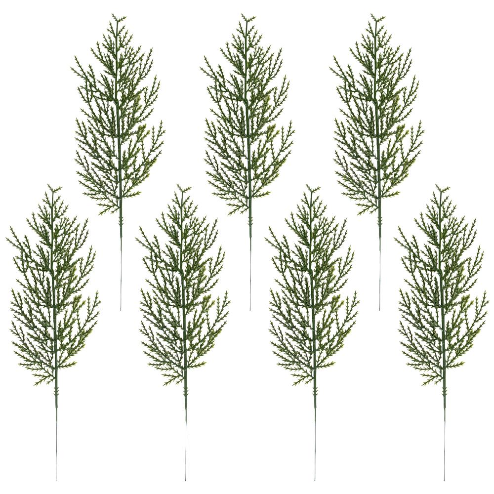 12/24 шт. искусственных сосновых веток, искусственные сосновые стебли, искусственные кедровые иголки, спицы для рождественского елочного венка, гирлянды, декора