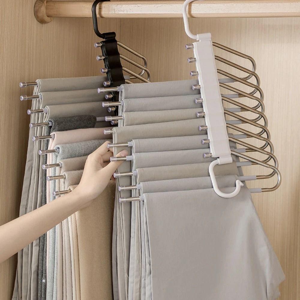 Stainless Steel Pants Hanger Closet Trouser Racks for Pants Jeans Leggings Trousers Skirts