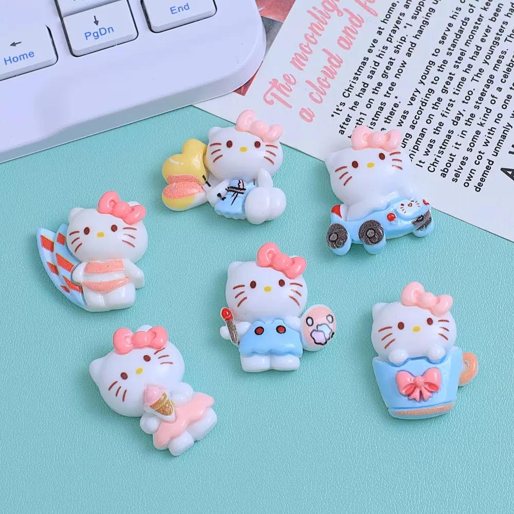 10 Pcs New Kawaii Cartoon Cute Car Cat Series Resin Scrapbook Diy Jewelry Gift Hairpin Accessories A141