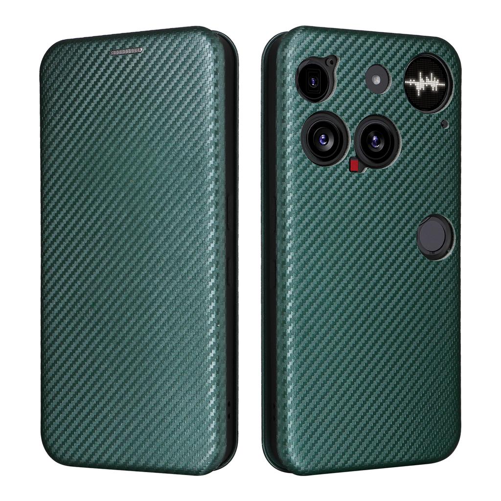 Ни за что Телефон (3) Чехол 5G Текстура углеродного волокна Ударопрочный Чехол для телефона из ПУ кожи
