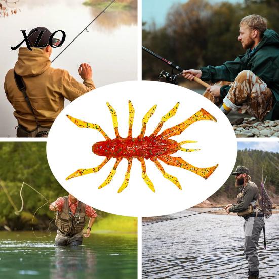 Saltwater Fishing Gear 8Pcs 6cm/2.8g Bionic Insect Soft Bait, Slow Sinking Floating Artificial Lure, Realistic Lures Swim Bait for Freshwater