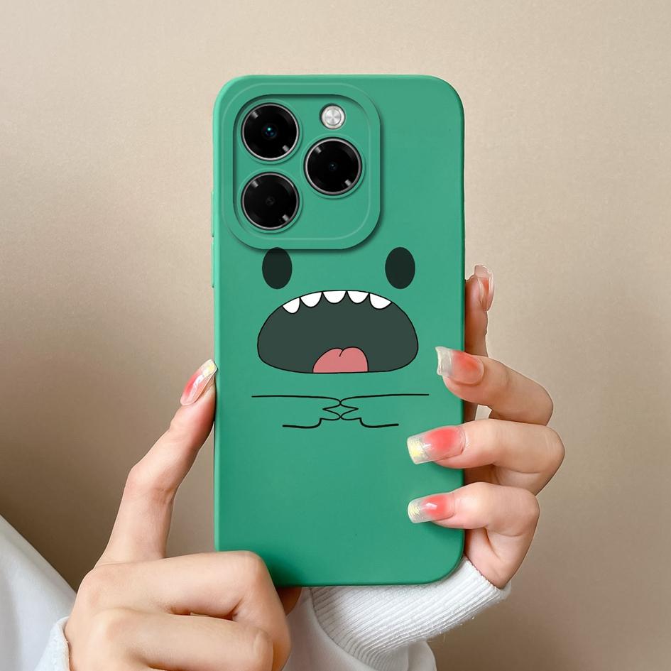 For Infinix Note 40X Zero 40 Hot 50 50i Pro Plus Smart 9 5G 4G Phone Cases Popular Cartoon Dinosaur Cute Style Liquid Silicone Covers For Infinix Capa