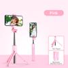 3 In1Wireless Bluetooth-Compatible Selfie Stick With LED Ring Light Shutter Release Foldable Tripod Monopod For Smart Phoneselfi