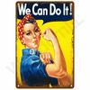 High Definition Tin Metal Sign Wall Art  Vintage Retro Assorted Humorous  Warning Signs Collection Featuring VelociraptorFre