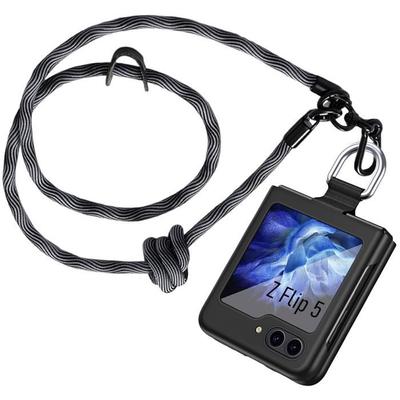 Защитный чехол - BOOLING - для Samsung Galaxy Z Flip 5 - Противоударный - Съемный шнурок - Серый