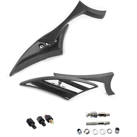 2Pcs 8/10mm Universal Aluminum Alloy Motorcycle Bar End Side Rearview Mirrors