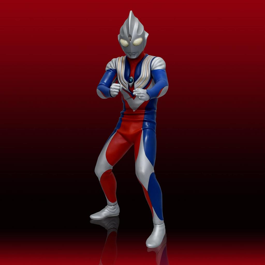 Комплект для сборки мягкой виниловой модели Ultraman Tiga Mega, переиздание, немасштабированная, высота 40 см, неокрашенная, красный винил 4571587310586