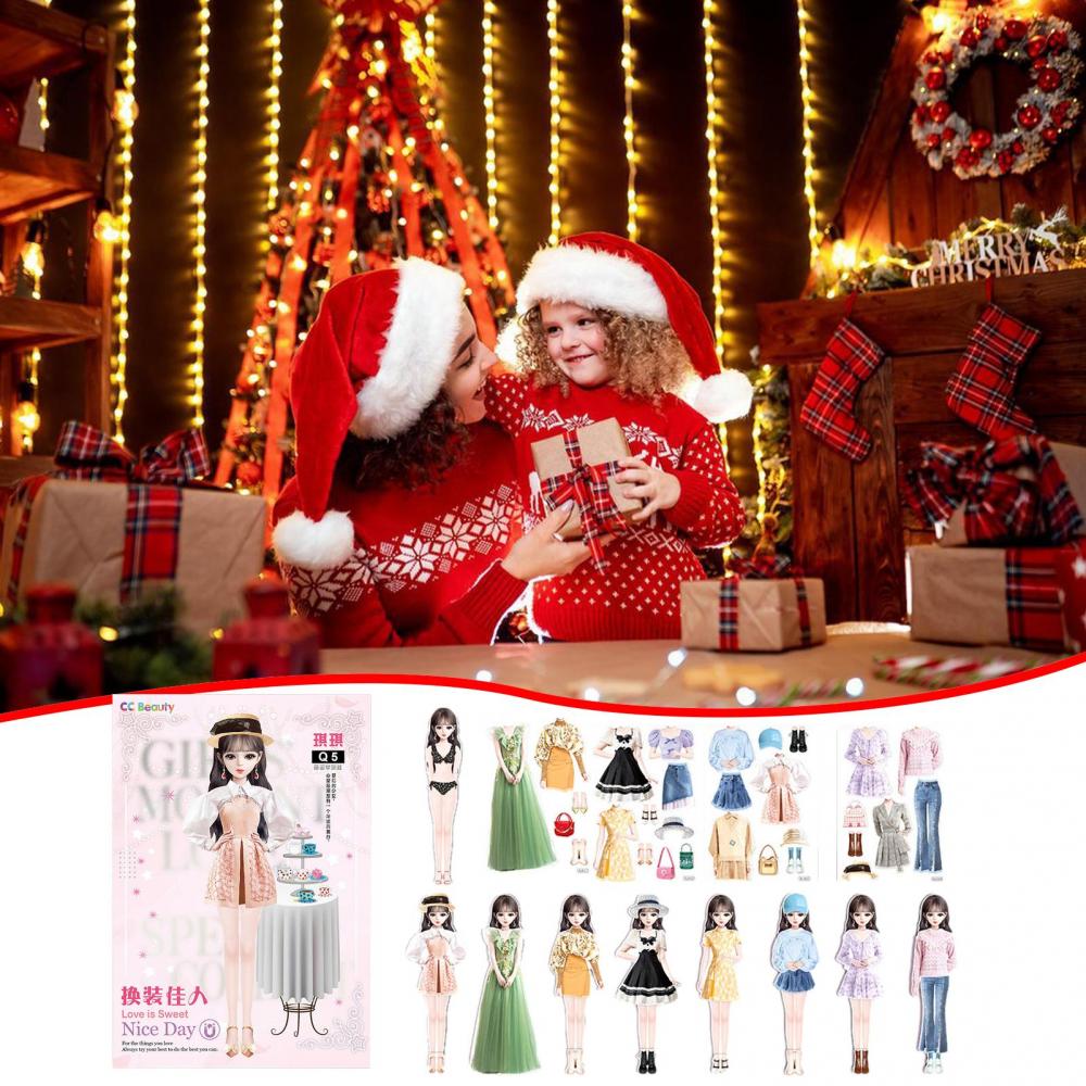 Магнитные куклы-одевалки, портативная принцесса, бумажная кукла, креативные игрушки для ролевых игр с богатым модным нарядом и аксессуарами, идеальный подарок для девочек