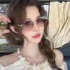 Женские безрамные овальные металлические ретро-солнцезащитные очки - Высококачественная японская и корейская мода