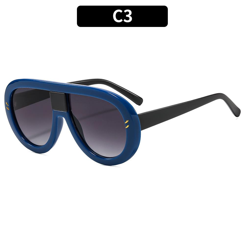 Retro Oversized Aviator-Style Sunglasses – Distinctive Oval Shades – Stylish Sun Protection for Outdoor Trips