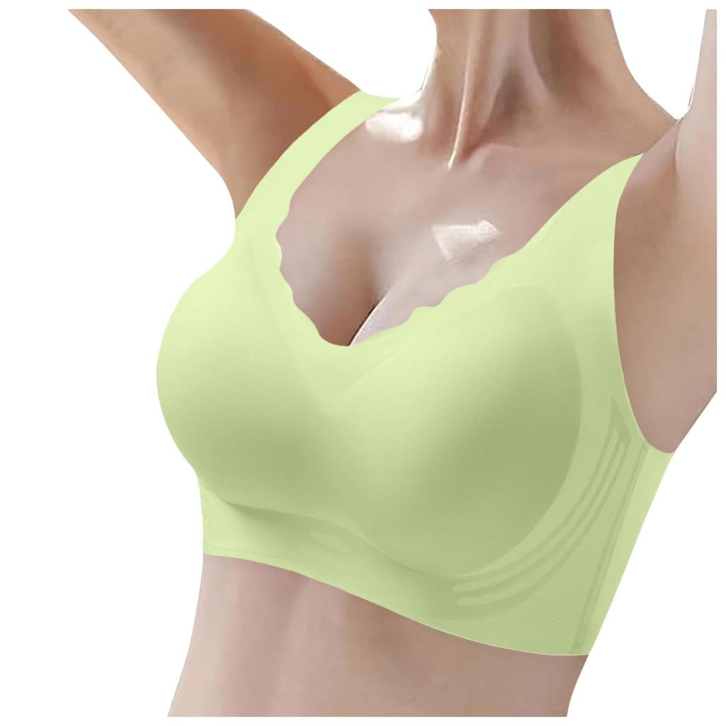 Seamless Underwear Women's Thin Summer Ice Silk Cool Gathered No Steel Ring Bra