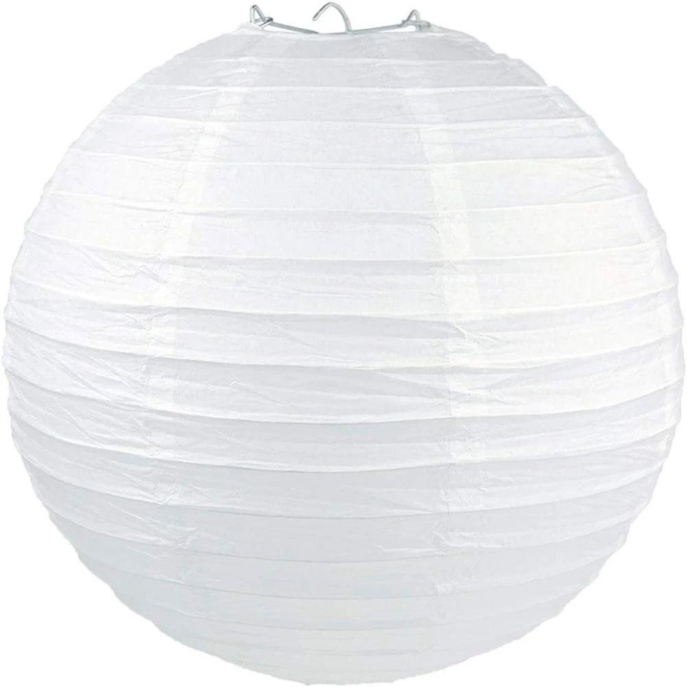 Mid Autumn 10/15/20/25/30/35/40cm Round White Lantern Paper Lantern Paper Lamp Hanging Lantern Ball