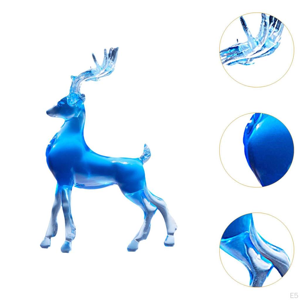 Deer Figurine Resin Sculpture for Home Display, Reindeer Ornament Living Space