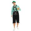 Men's Bavarian Oktoberfest Lederhosen with Plaid Shirt - Plus Size Available