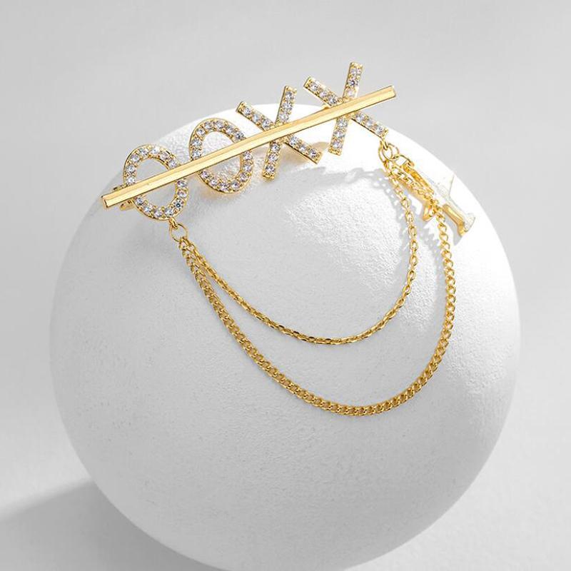 Brooch Jewelry Accessories Hijab Tassel Lapel Pin Suit Shirt Collar