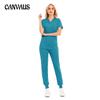 Большие размеры, женская тонкая рабочая одежда для врачей и медсестер, брюки с короткими рукавами, костюм из двух частей
