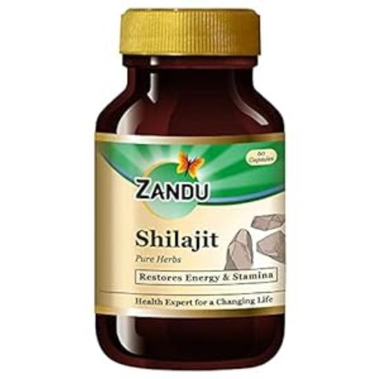 Zandu Капсулы мумие, наполненные полезными свойствами натуральных экстрактов мумие, помогают повысить иммунитет - 60 вегетарианских капсул