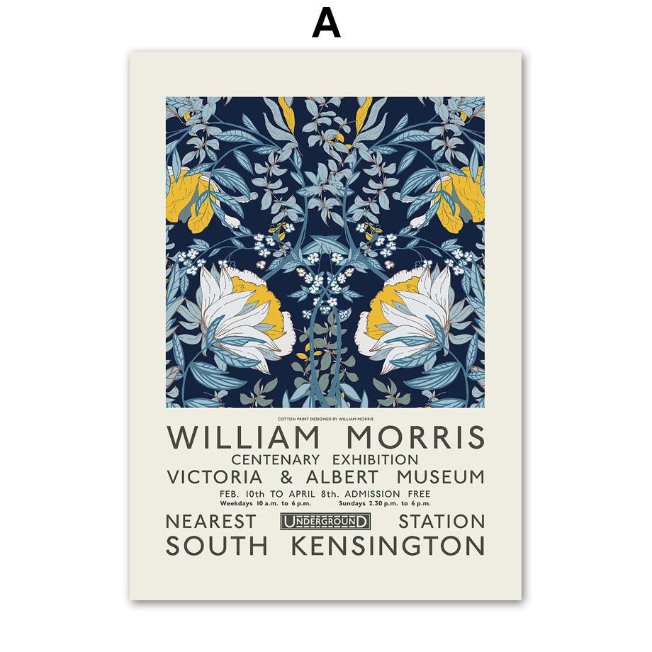 Уильям Моррис цветок абстрактная выставка плакаты на скандинавскую тему и принты настенная живопись на холсте картины для украшения гостиной